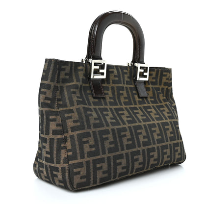 Fendi Zucca Top Handle Tote Tobacco 2 of 7