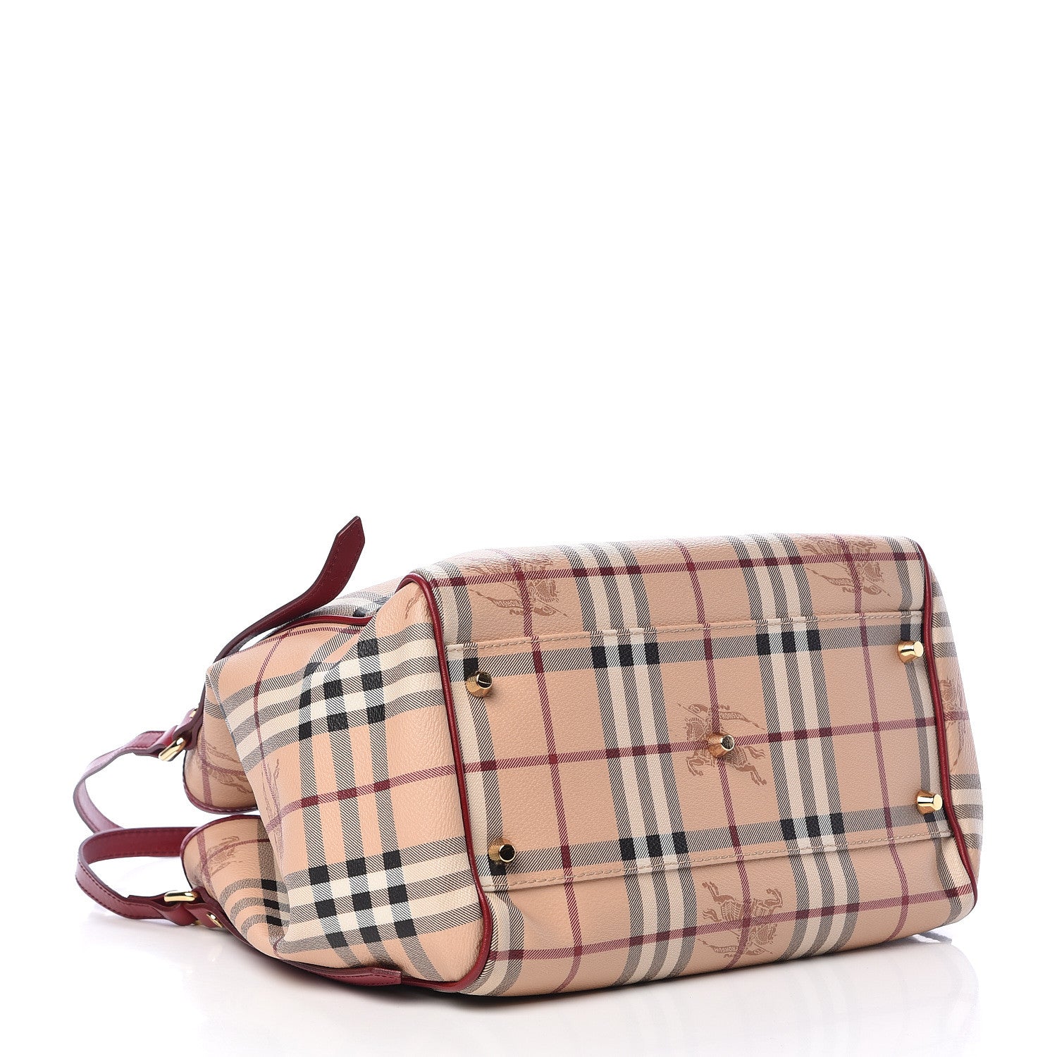 Burberry Haymarket Check Small Canterbury Tote Military Red 4 of 10