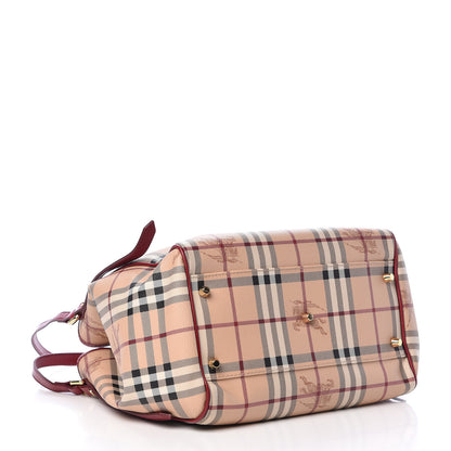 Burberry Haymarket Check Small Canterbury Tote Military Red 4 of 10