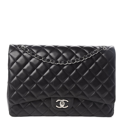 Chanel Lambskin Quilted Maxi Double Flap Black 1 of 17