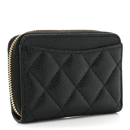 Chanel Caviar Quilted Classic Zipped Coin Purse Black 3 of 13