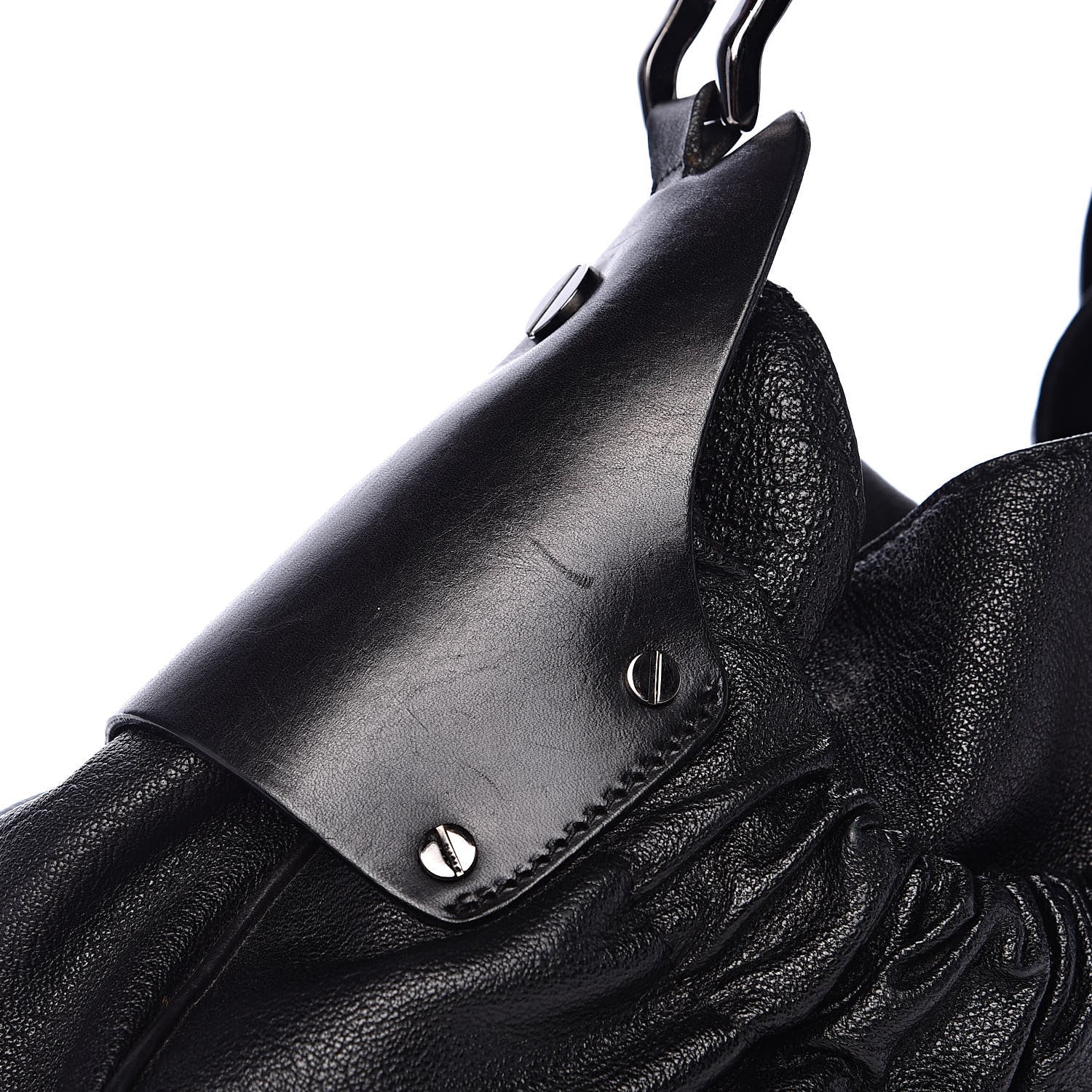 Burberry Calfskin Warrior Hobo Black 15 of 16