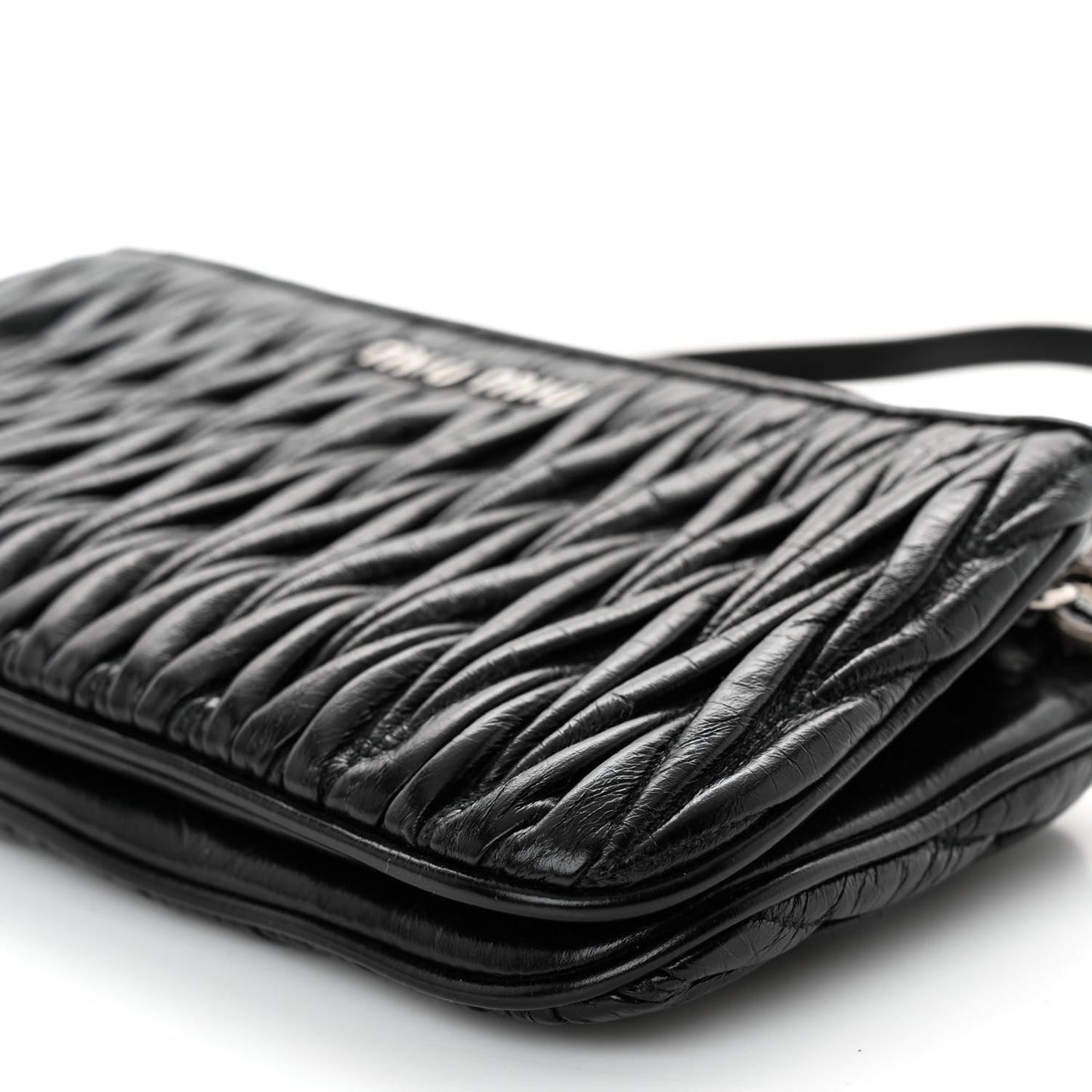 Vitello Lux Matelasse Crossbody Bag Black