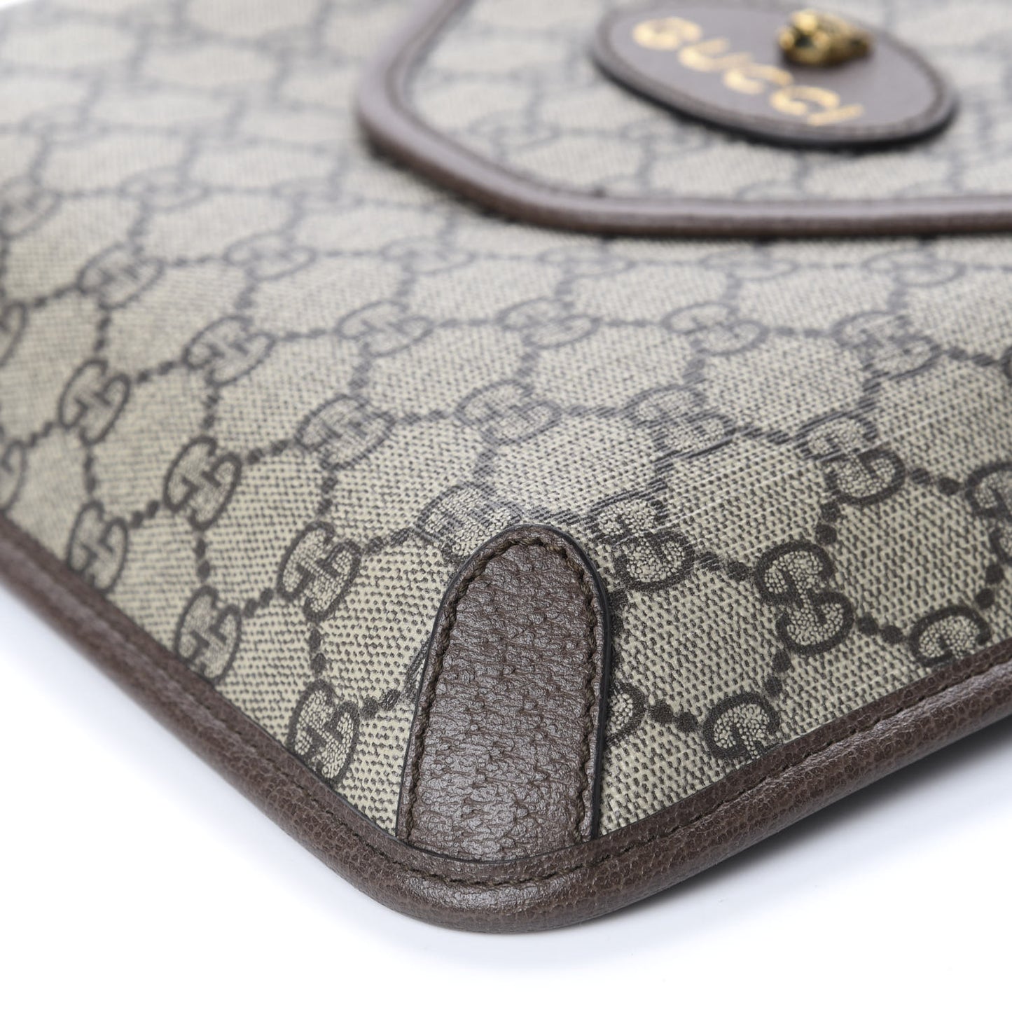 GG Supreme Monogram Web Medium Neo Vintage Flap Messenger Bag Beige New Acero