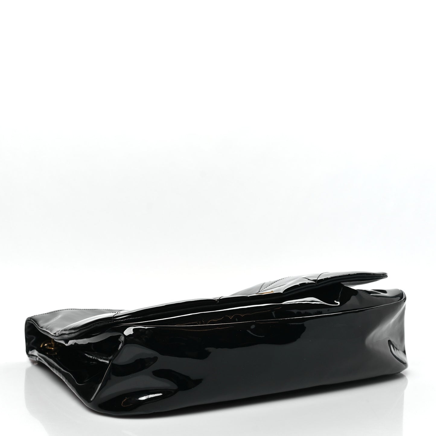 Patent Matelasse Monogram Large Jamie 4.3 Black