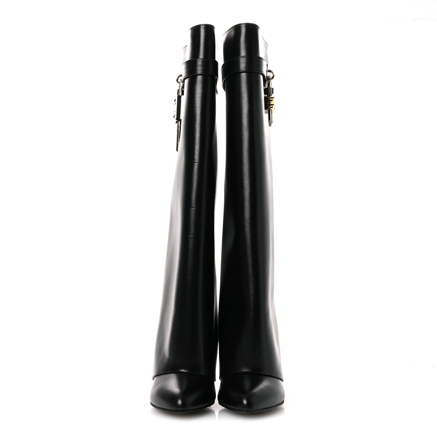 Calfskin Shark Lock Pant Boots 37.5 Black