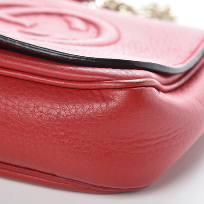 Gucci Pebbled Calfskin Small Soho Flap Crossbody Red 16 of 16