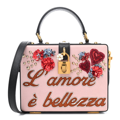 Dolce & Gabbana Dauphine Embellished Box Bag Black Rosa Carne 1 of 4