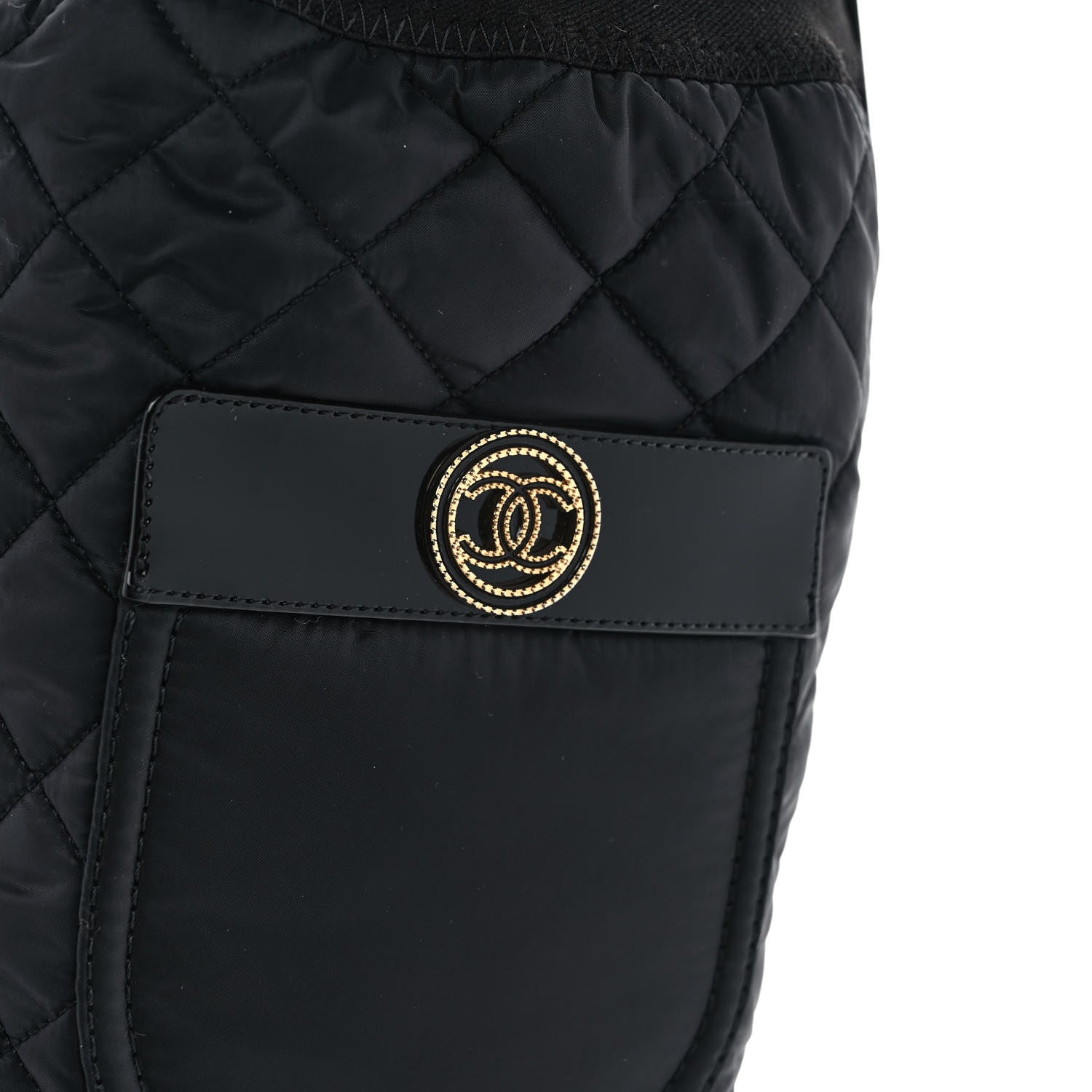 Chanel Mixed Fibers Lambskin Patent Calfskin Convertible High Boots 37 Black 8 of 8