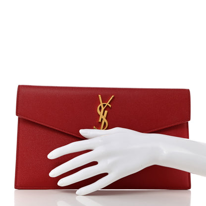 Saint Laurent Grain De Poudre Uptown Pouch Opyum Red 2 of 7
