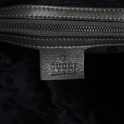 Gucci Guccissima Large Jockey Hobo Metallic Grey 6 of 8