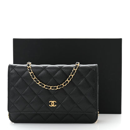 Chanel Caviar Quilted Wallet on Chain WOC Black 12 of 12