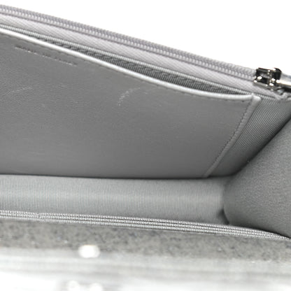 Chanel Glittered Metallic Caviar Quilted Wallet On Chain WOC Silver 5 of 11