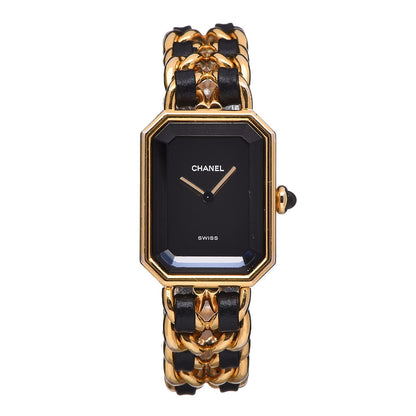 Chanel Stainless Steel Lambskin 20mm Chain Premiere Quartz Watch Gold M 1 of 6