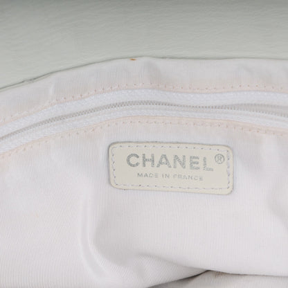 Chanel Patent Calfskin Stitched Shoulder To Shoulder Flap Hobo White 7 of 9