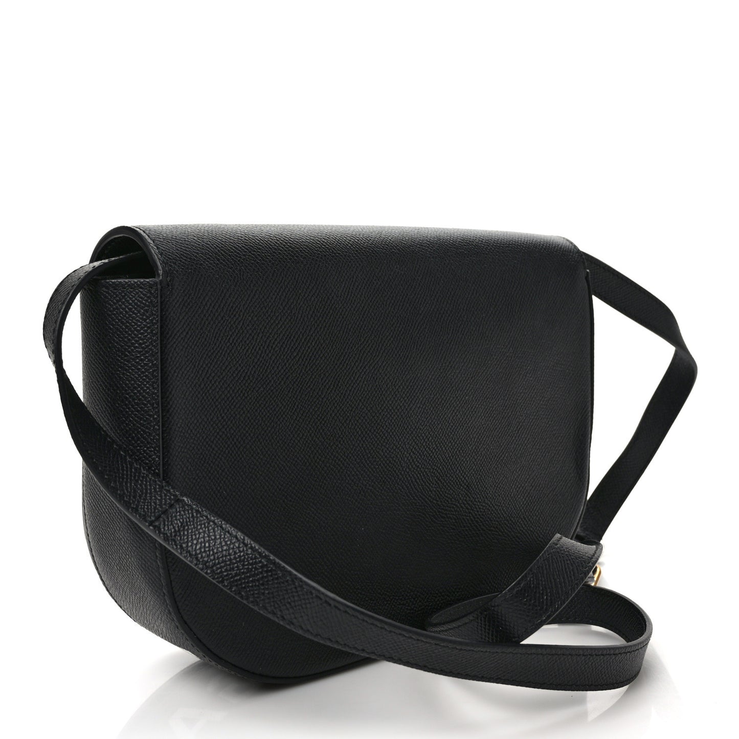 Signature Grained Calfskin Logo Ville Day Bag Black