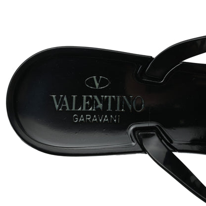 Valentino Garavani PVC Jelly Rockstud Bow Thong Sandals 41 Black 6 of 8