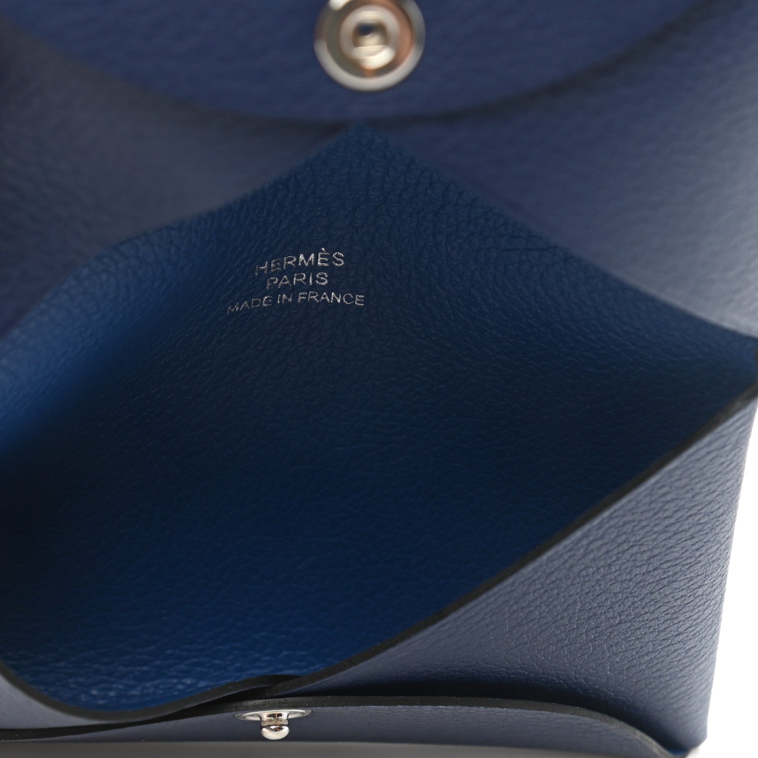 Hermes Evercolor Verso Calvi Card Case Bleu Saphir Bleu France 5 of 8