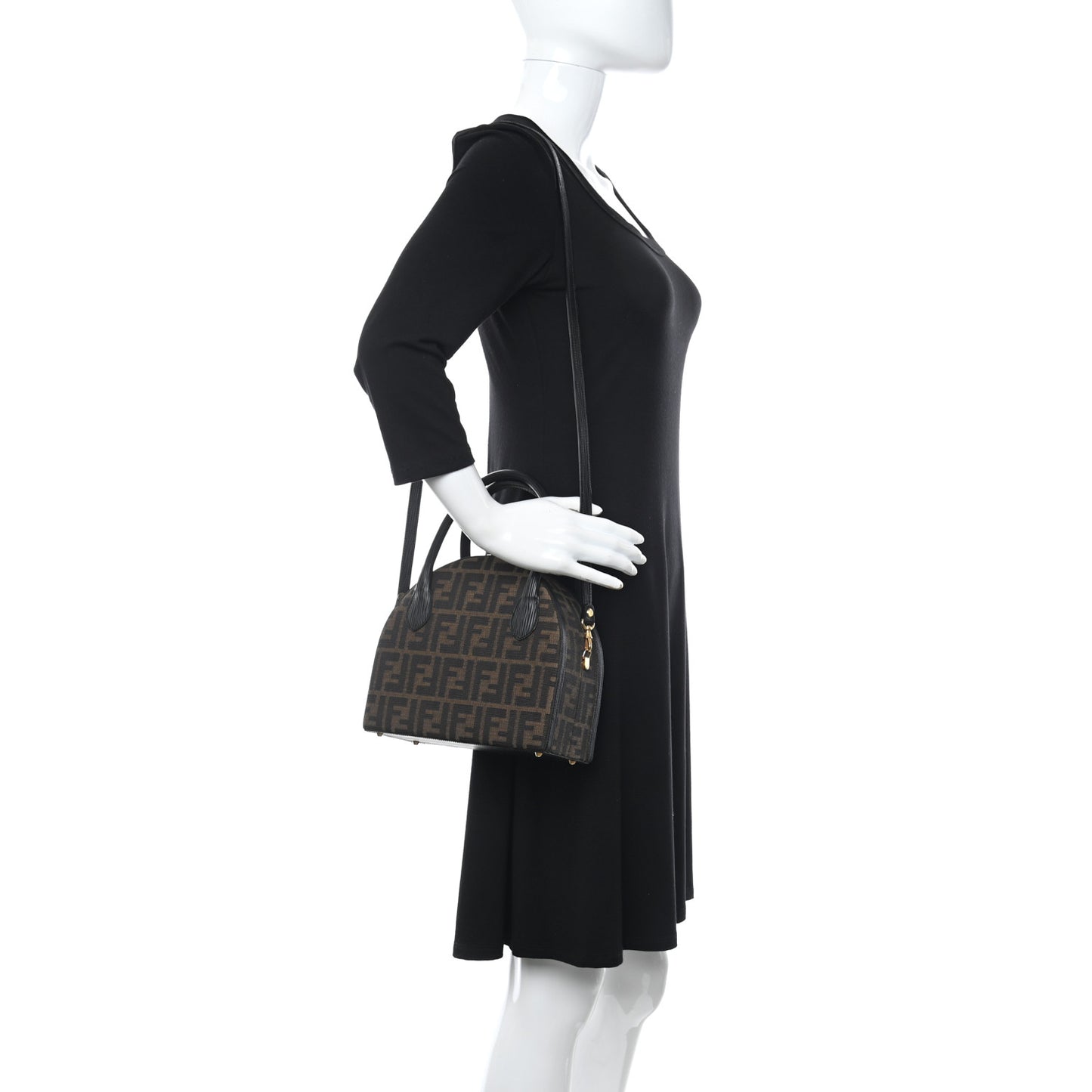 Zucca Calfskin Box Bag Tobacco Black
