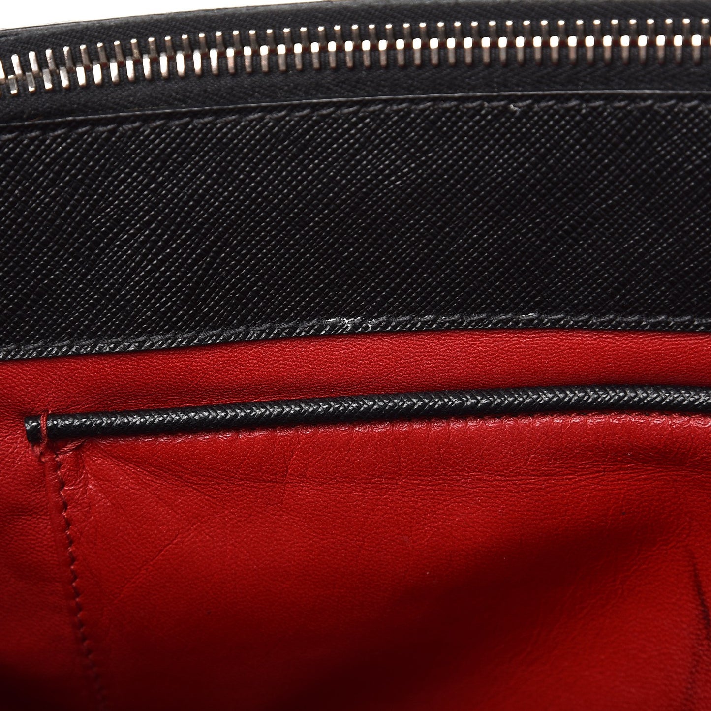 Saffiano Small Galleria Double Zip Tote Black Talco