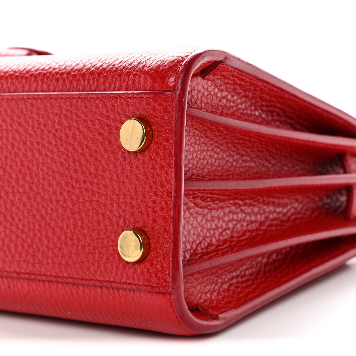Saint Laurent Grained Calfskin Nano Sac De Jour Souple Lipstick Red 11 of 11