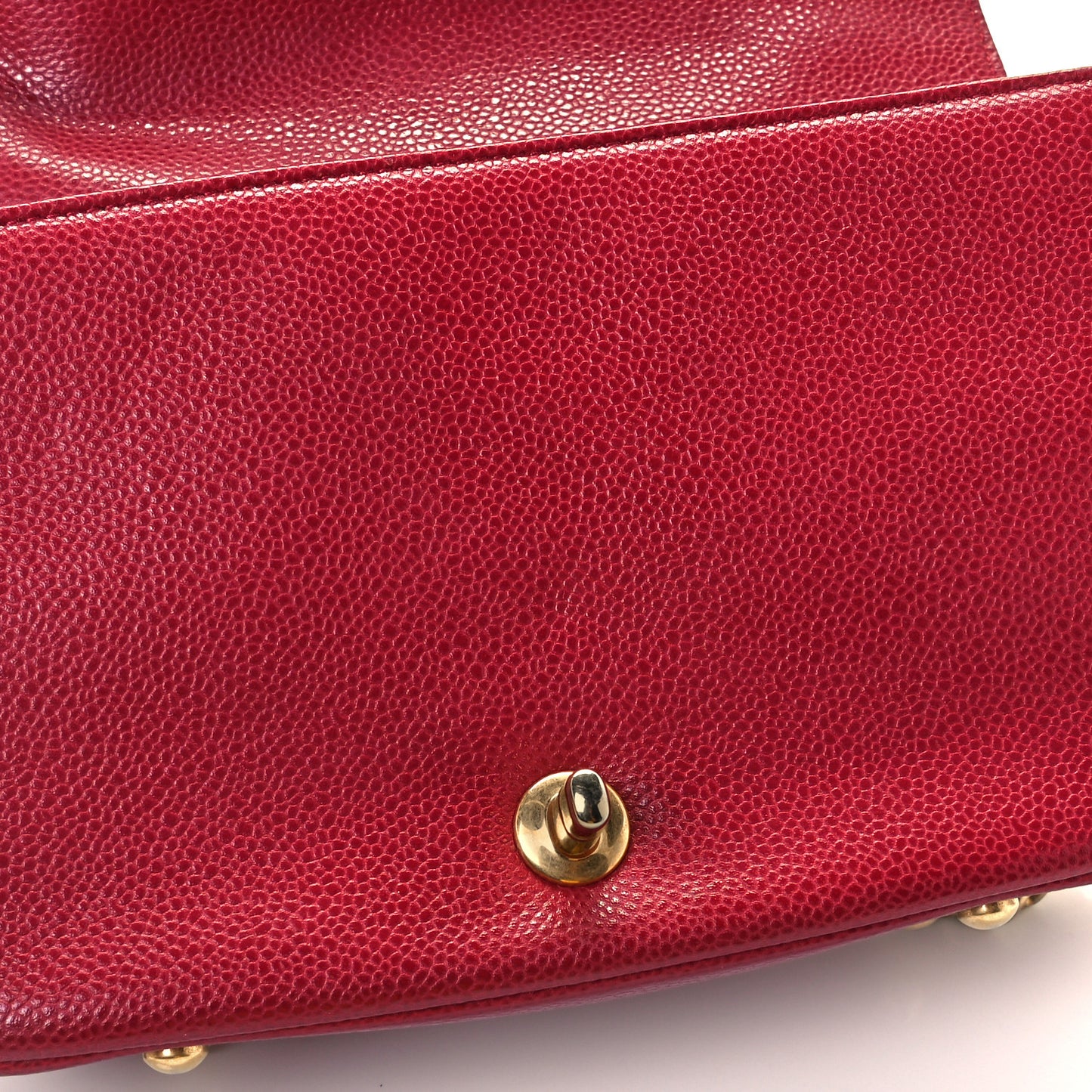 Caviar Quilted Carry Around Flap Bag Red