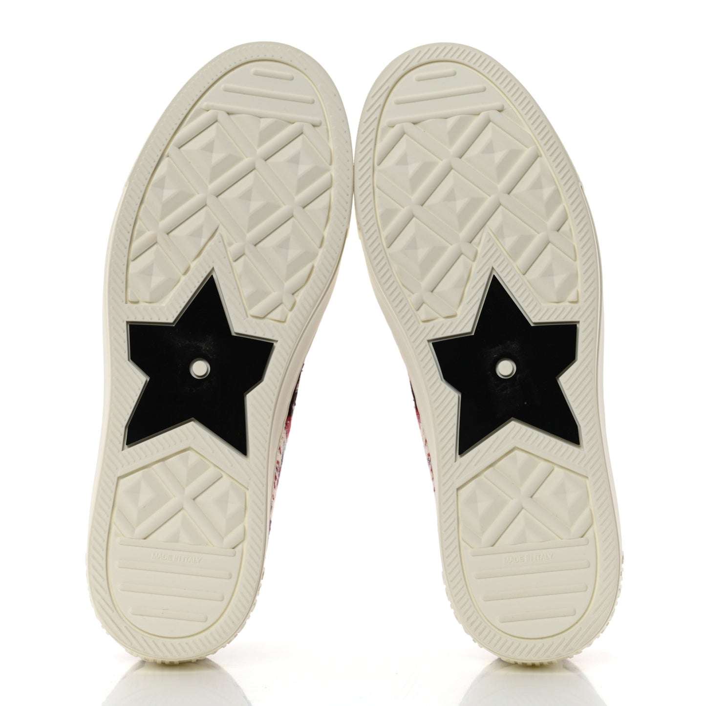 Cotton Floral Pop Embroidered Walk'N'Dior Low Top Sneakers 38 Red Multicolor