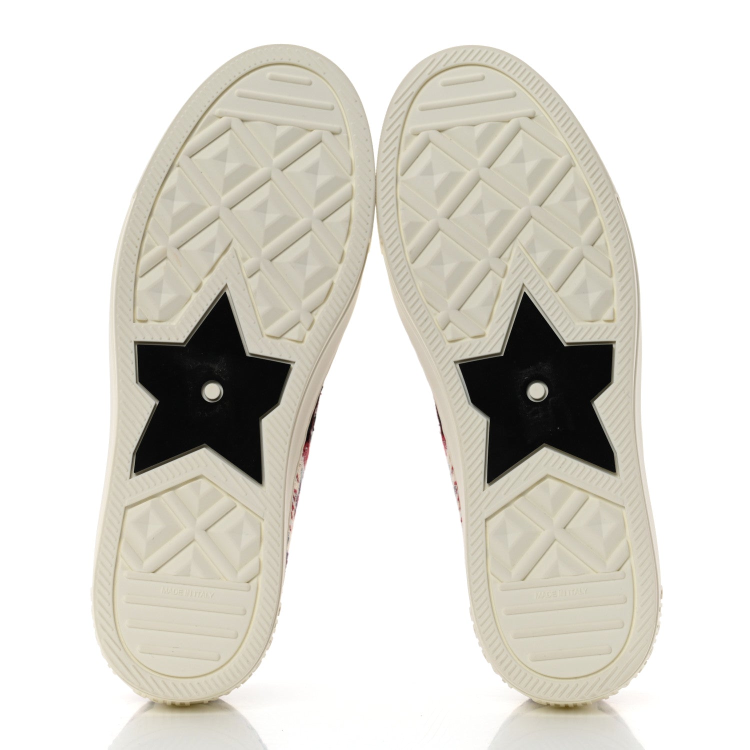 Christian Dior Cotton Floral Pop Embroidered Walk'N'Dior Low Top Sneakers 38 Red Multicolor 5 of 9