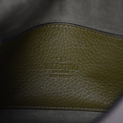 Valentino Garavani Pebbled Calfskin Medium Rockstud Flip Lock Crossbody Bag Army Green 6 of 7