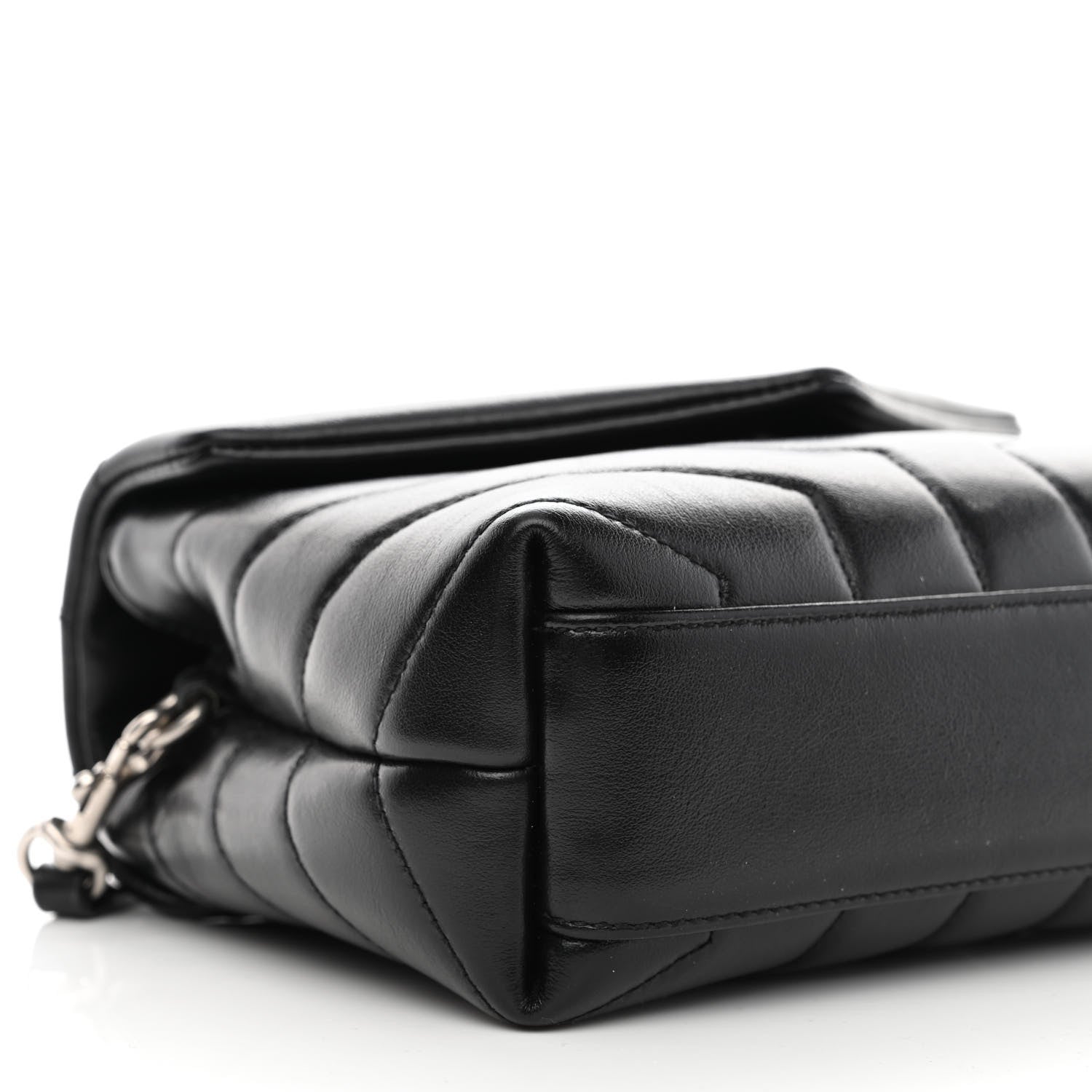 Saint Laurent Calfskin Y Quilted Monogram Toy Loulou Crossbody Bag Black 5 of 11