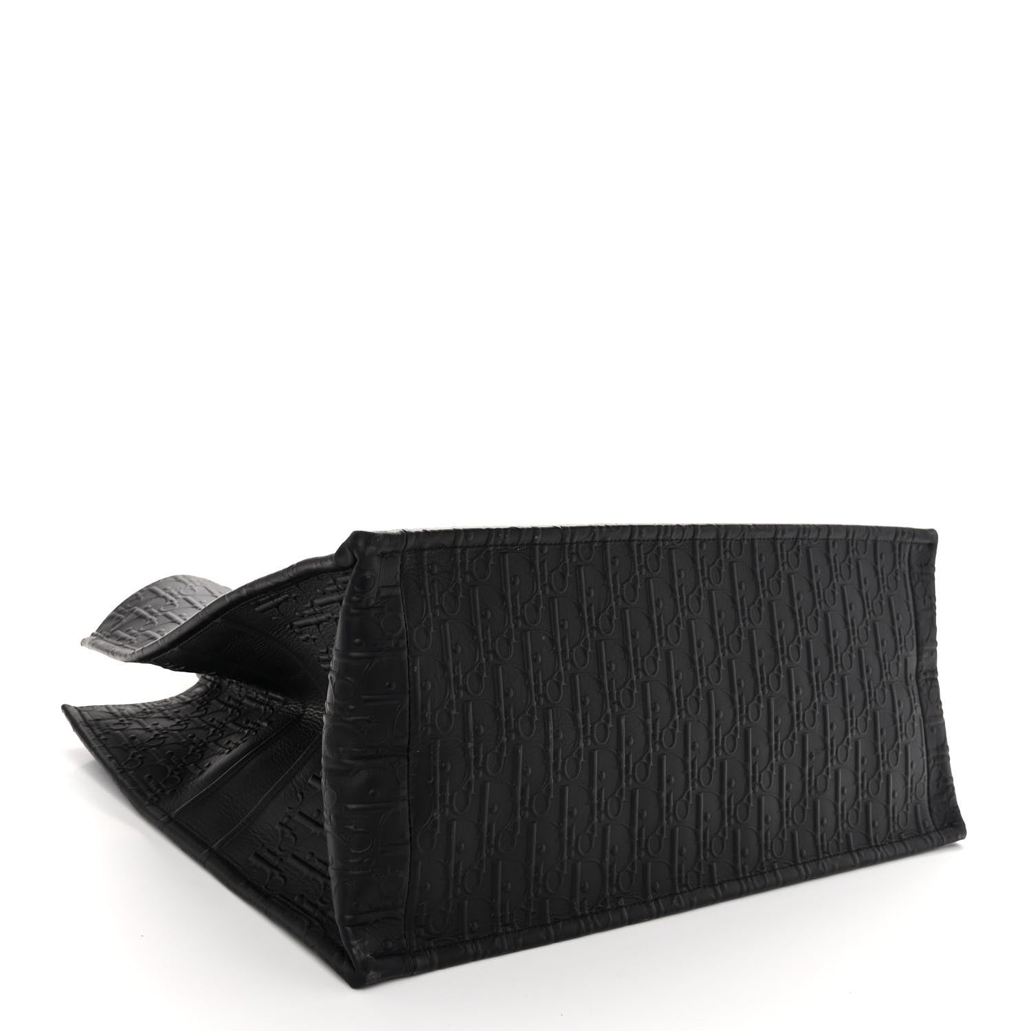 Christian Dior Oblique Calfskin Embossed Large Book Tote Black 3 of 9