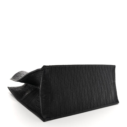 Christian Dior Oblique Calfskin Embossed Large Book Tote Black 3 of 9