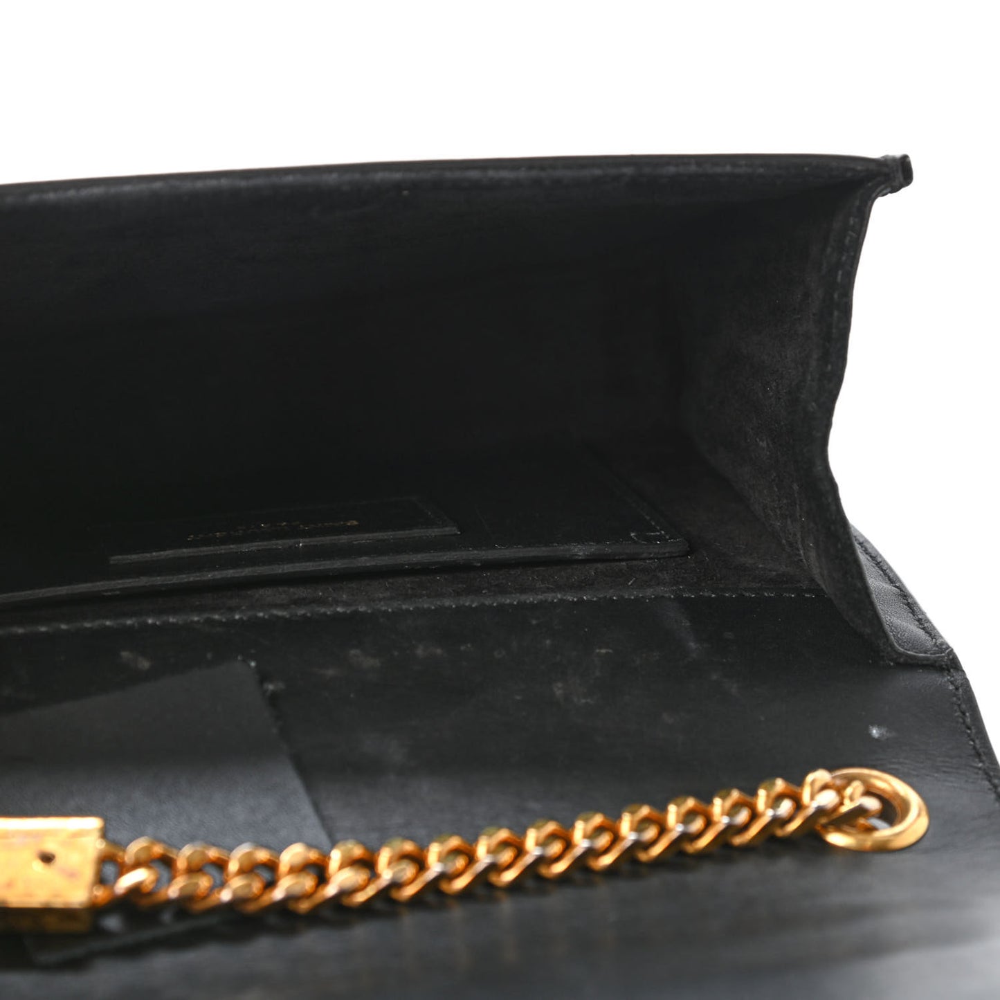 Calfskin Small Classic Monogram Kate Tassel Satchel Black
