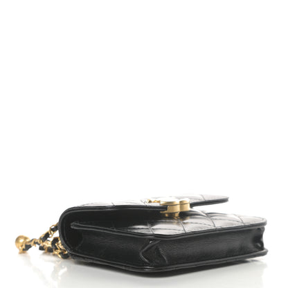Chanel Calfskin Quilted Perfect Fit Coin Purse With Chain Black 4 of 12