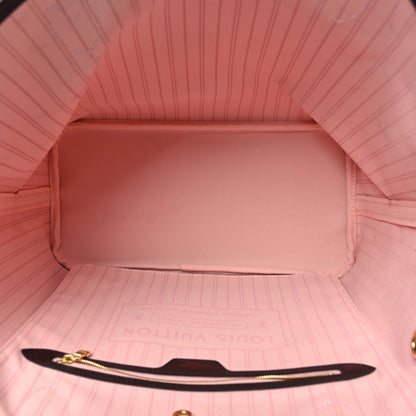 Louis Vuitton Damier Ebene Neo Neverfull MM Rose Ballerine 6 of 11
