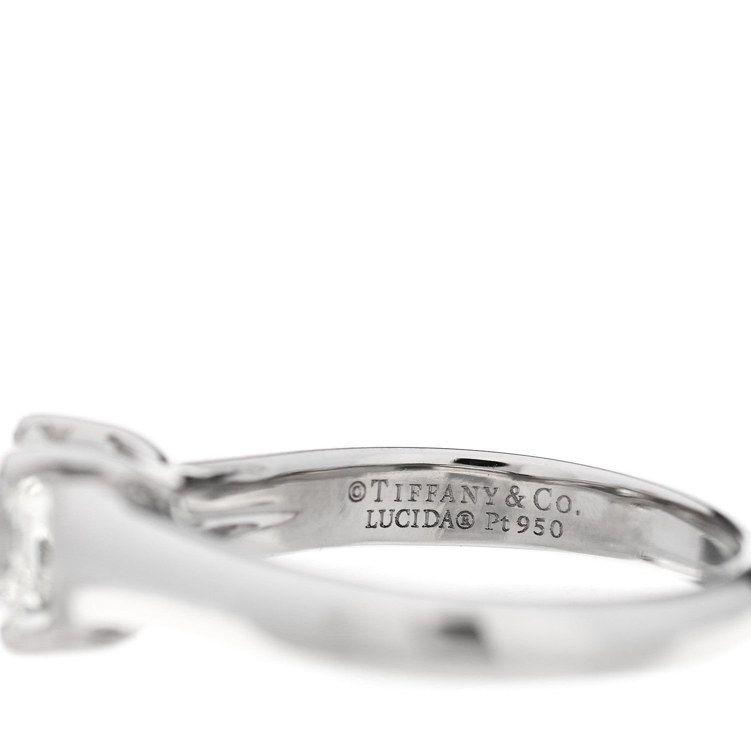 Tiffany Platinum Diamond .78ct Solitaire Lucida Engagement Ring 49 5 5 of 7