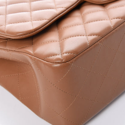 Chanel Lambskin Quilted Jumbo Double Flap Brown 12 of 15