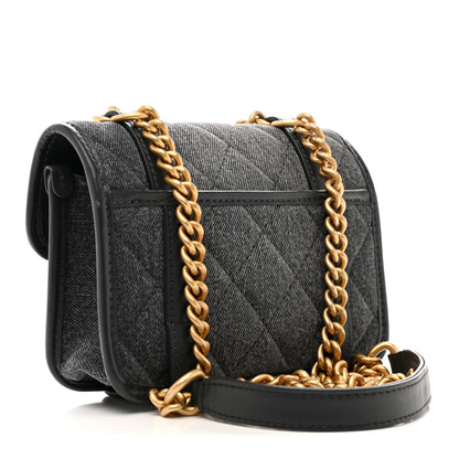 Chanel Denim Quilted Mini Flap Grey 3 of 12