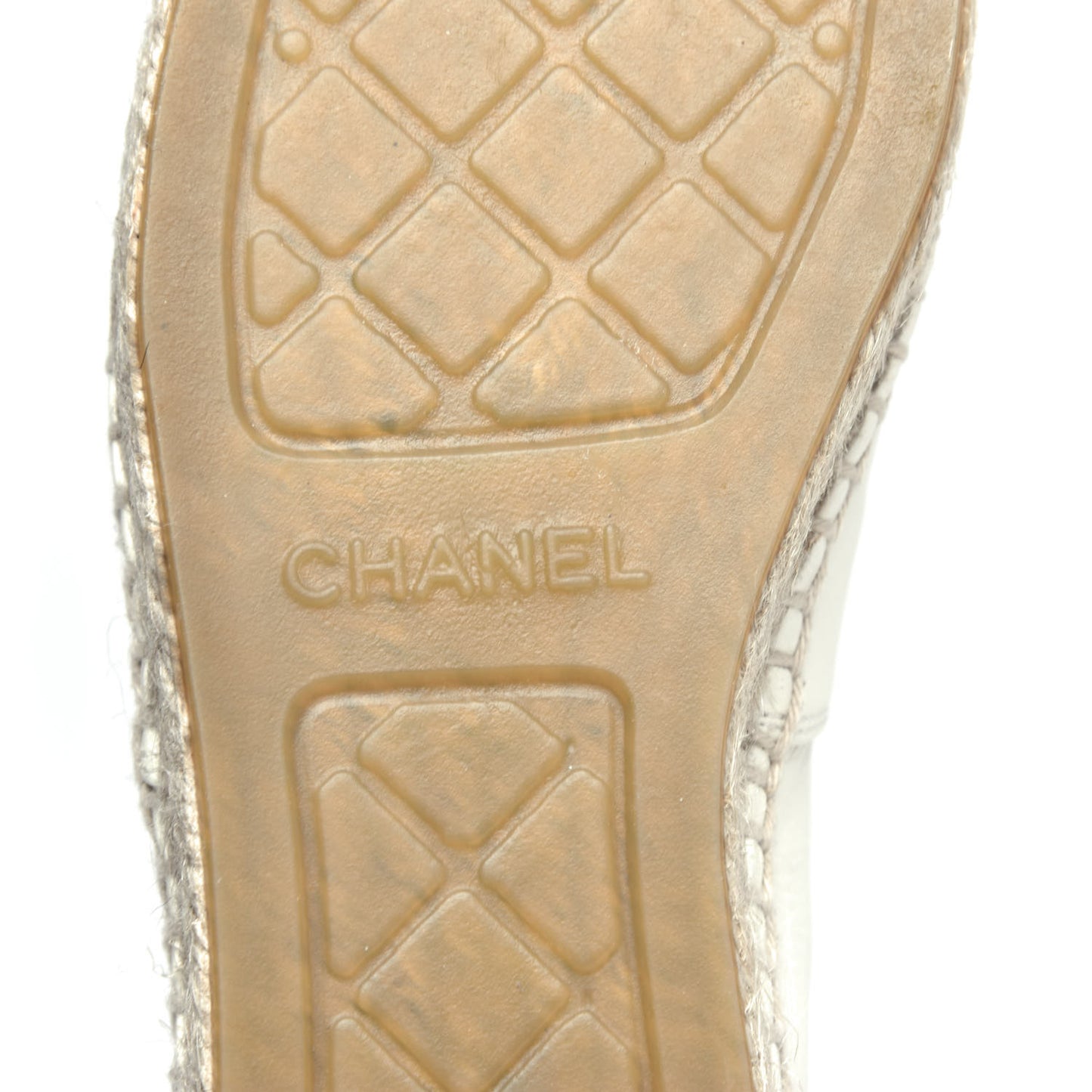 Lambskin CC Espadrilles 37 White