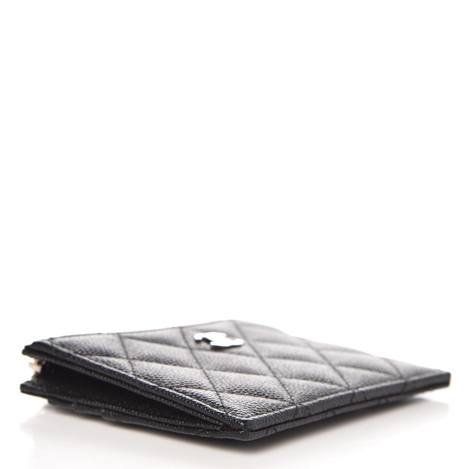 Chanel Caviar Quilted CC Zip Card Holder Black 4 of 7