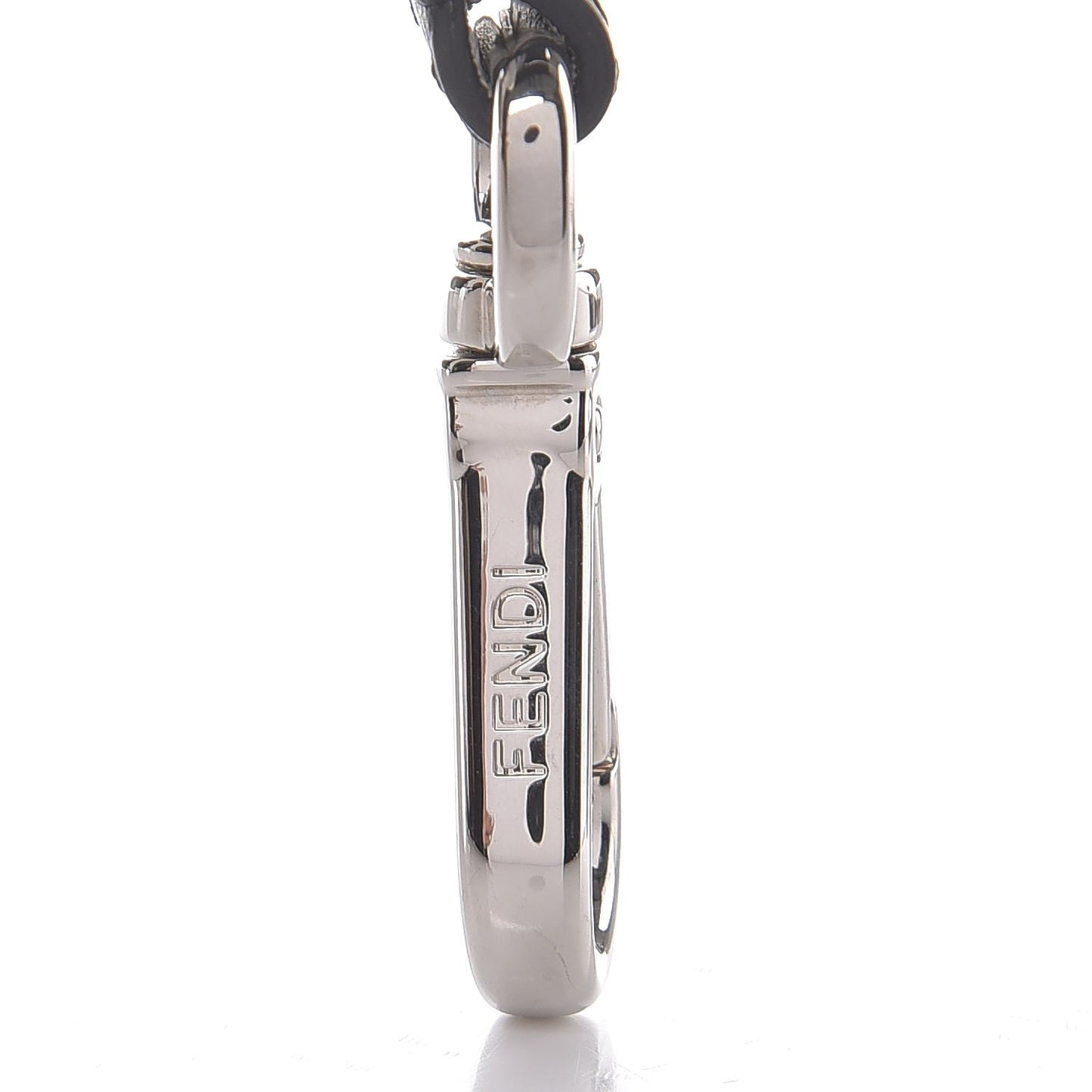 Calfskin Studded Mini Strap You Black Gold Silver