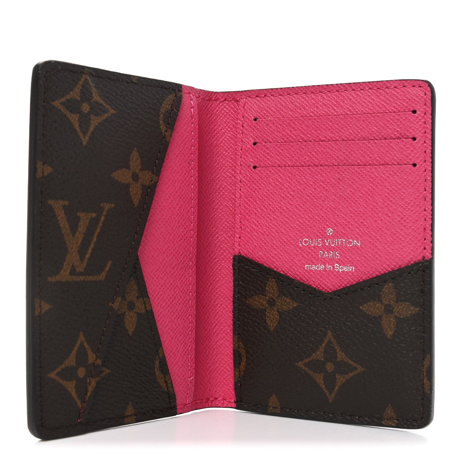 Louis Vuitton Monogram Macassar Pocket Organizer NM Fuchsia 4 of 5