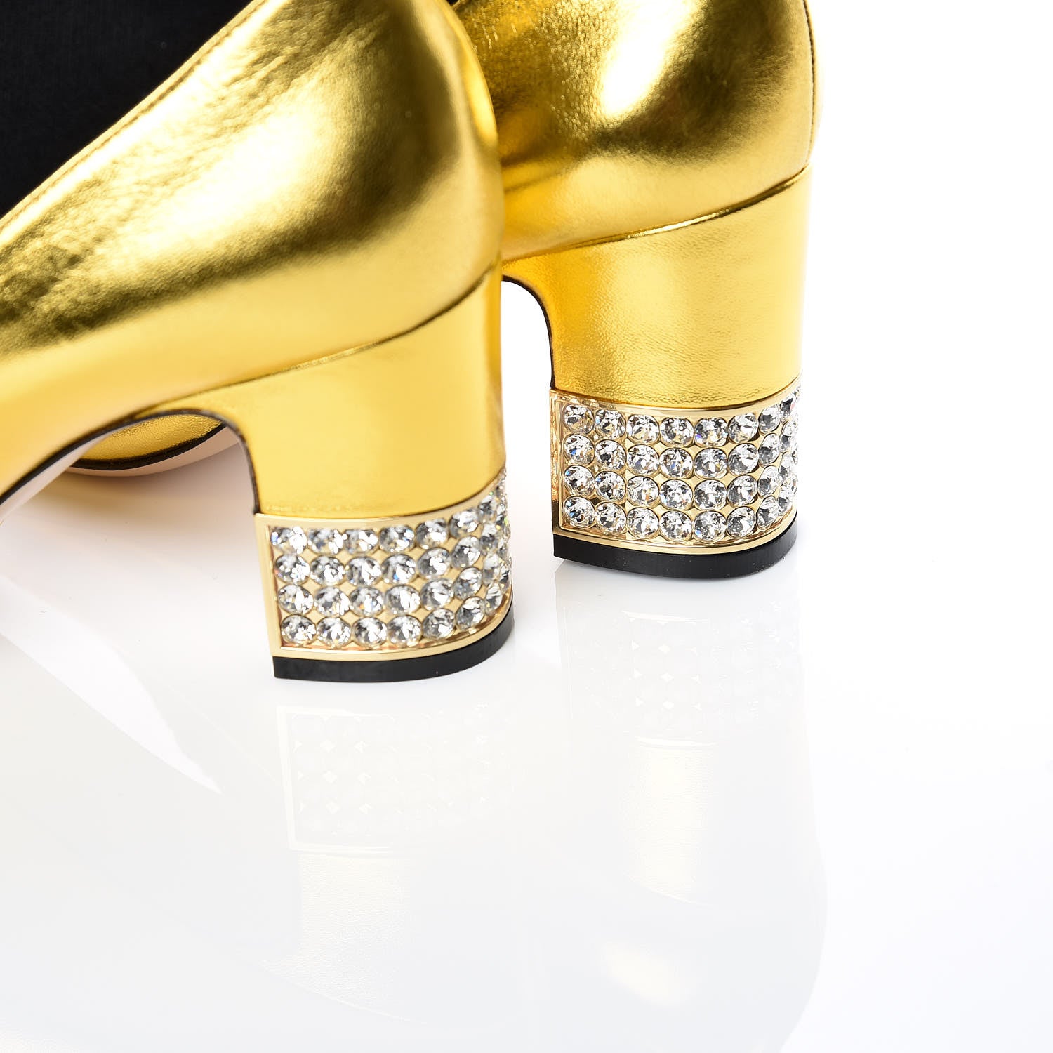 Gucci Metallic Nappa Embroidered Candy Sock Ankle Boots 39.5 Black Oro Vecchio 9 of 10