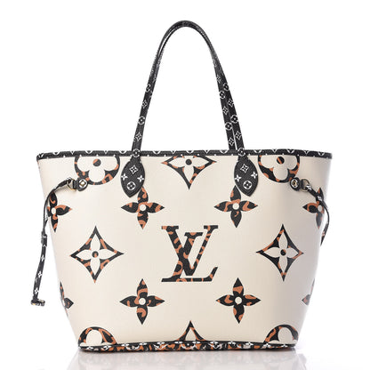 Louis Vuitton Monogram Giant Jungle Neverfull MM Ivory 3 of 11
