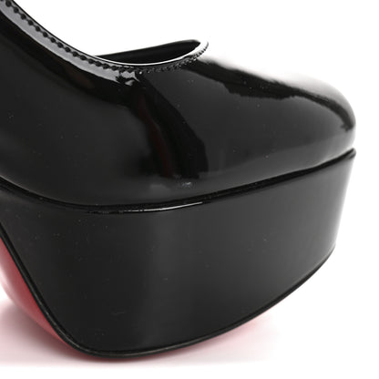 Christian Louboutin Patent Movida Strap Jane 130 Platform Pumps 36 Black 9 of 11
