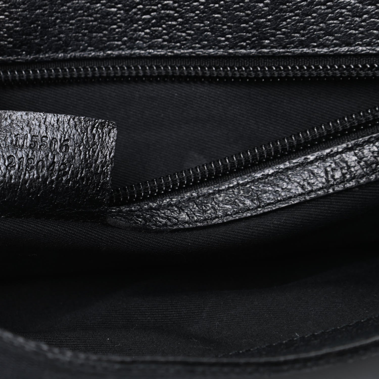 Gucci Monogram Calfskin Double Buckle Flap Messenger Bag Black 7 of 11