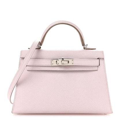 Hermes Epsom Horseshoe Mini Kelly Sellier 20 Mauve Pale Gris Perle 1 of 10
