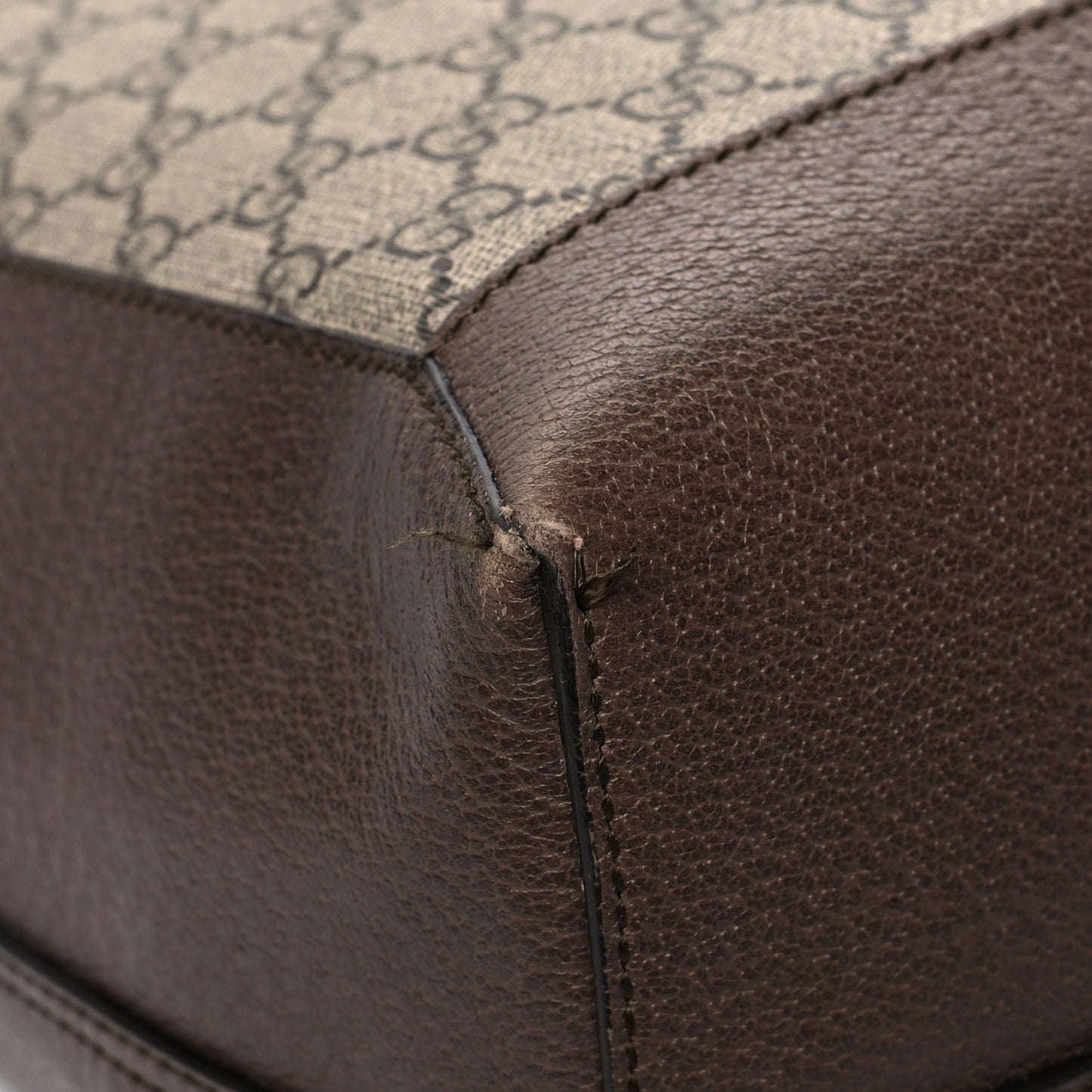 GG Supreme Monogram Web Ophidia Tote Brown