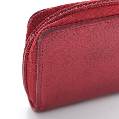Chanel Iridescent Caviar Timeless CC Zip Around Coin Purse Red 14 of 14