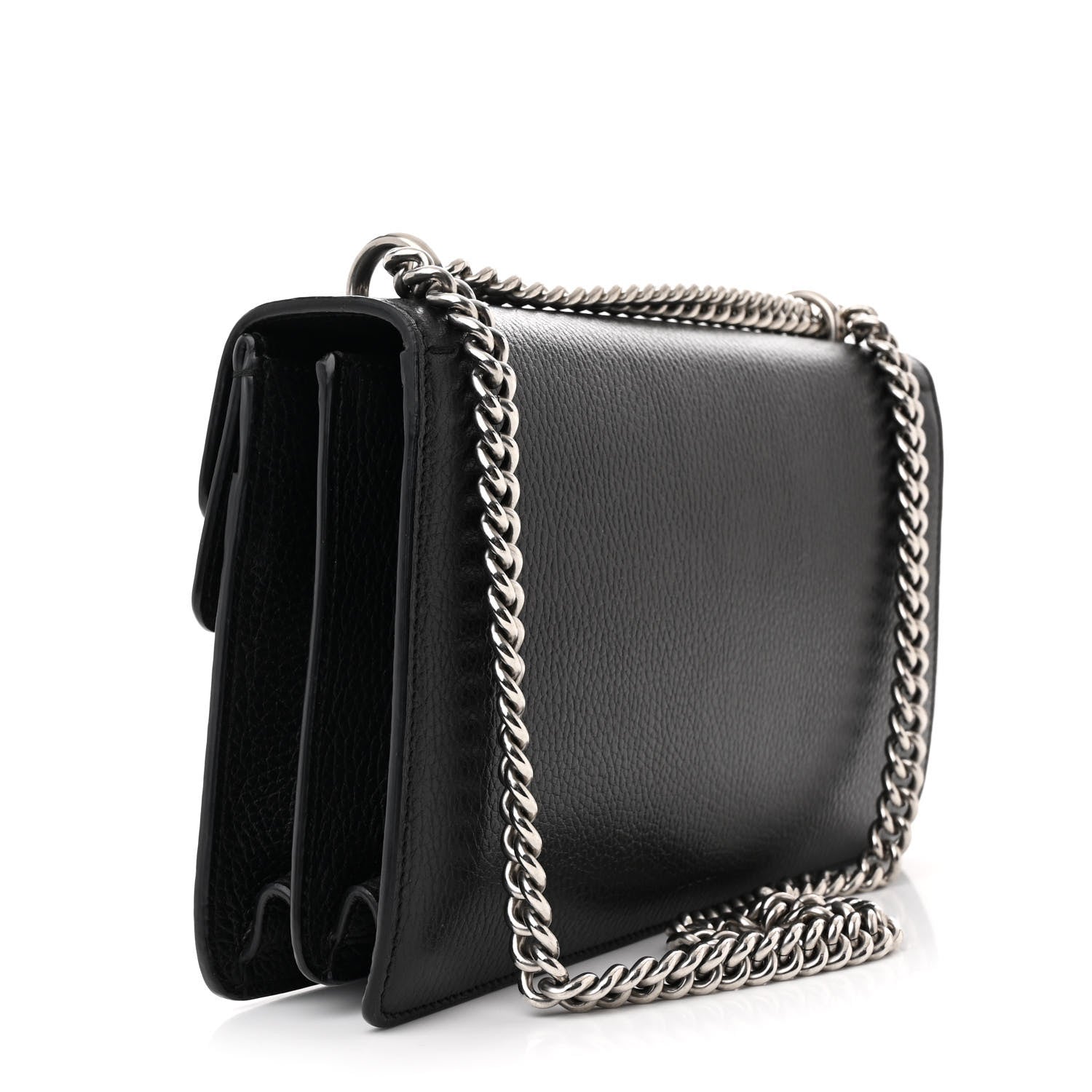 Gucci Pebbled Calfskin Small Dionysus Shoulder Bag Black 3 of 14